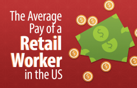 Средняя заработная плата работника розничной торговли в США