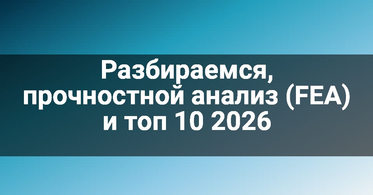 Разбираемся, прочностной анализ (FEA) и топ 10 2026