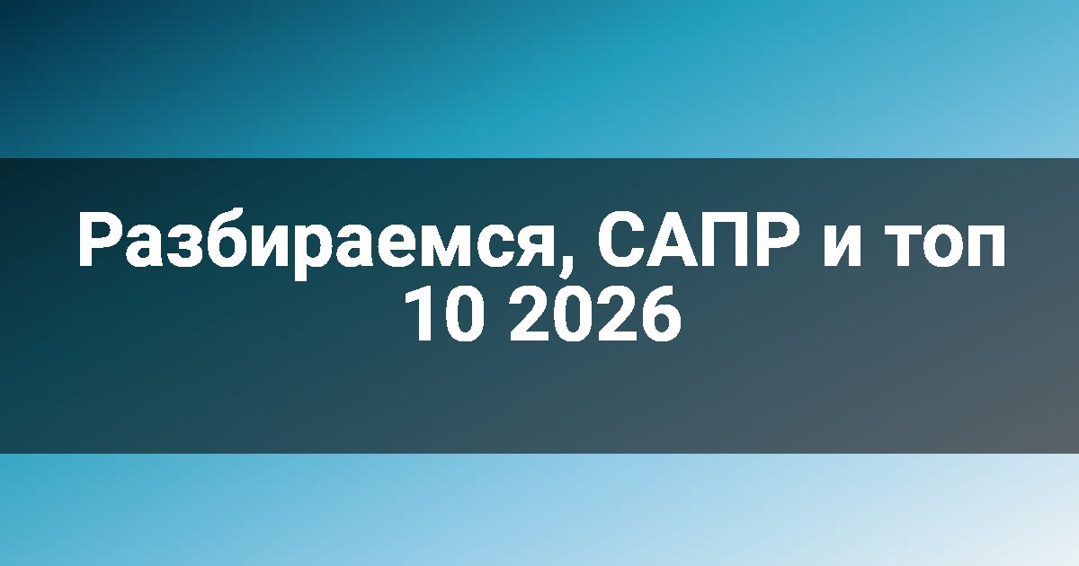 Разбираемся, САПР и топ 10 2026