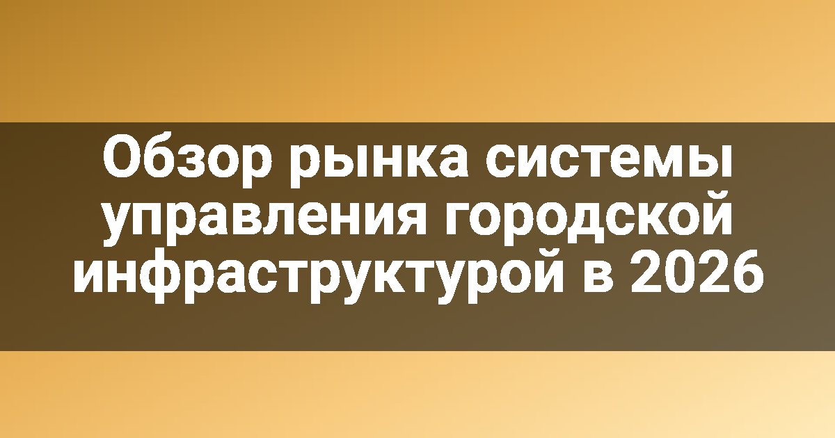 Обзор рынка системы управления городской инфраструктурой в 2026